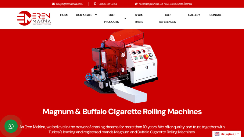 Magnum & Buffalo Cigarette Wrapping Machines