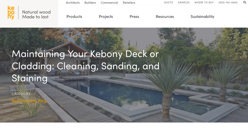 Maintaining Your Kebony Deck or Cladding
