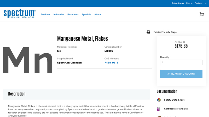 Manganese-Metal-Flakes