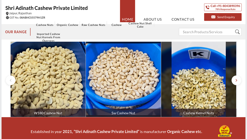 Manufacturer of Cashew Nuts & Organic Cashew by Shri Adinath ...