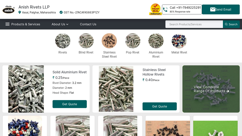 Manufacturer of Rivets & Blind Rivet by Anish Rivets LLP, Vasai