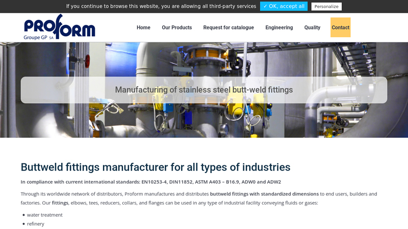 Manufacturing of stainless steel butt