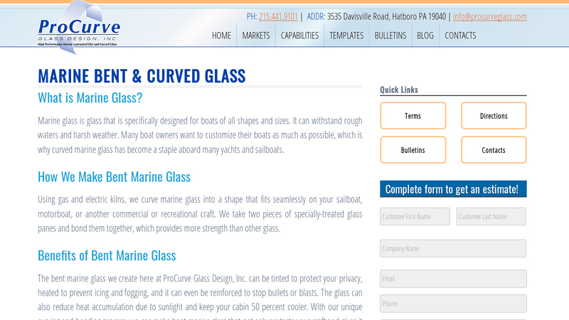 Marine Glass for Yachts, Sailboats & Cargo Ships
