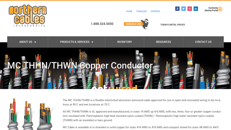 MC THHN/THWN Copper Conductor Product Specs