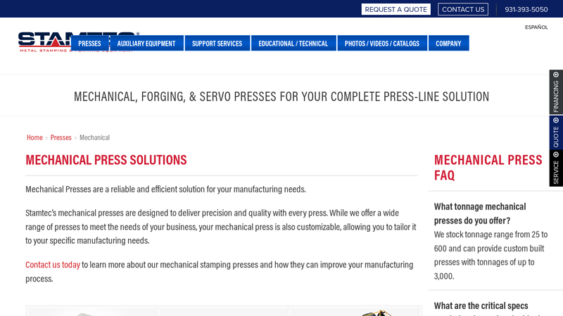 Mechanical Press Solutions