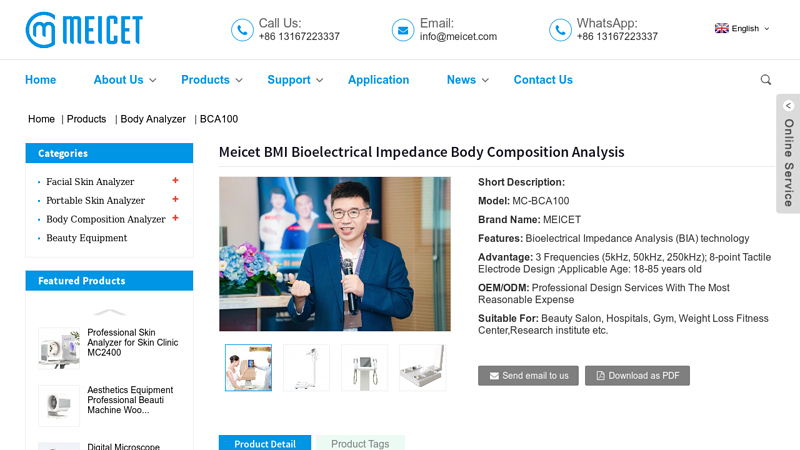 Meicet BMI Bioelectrical Impedance Body Composition Analysis