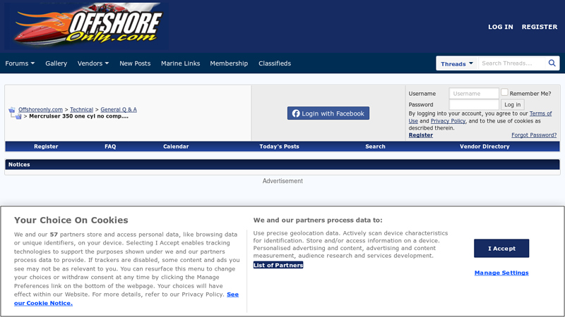 Mercruiser 350 one cyl no comp....