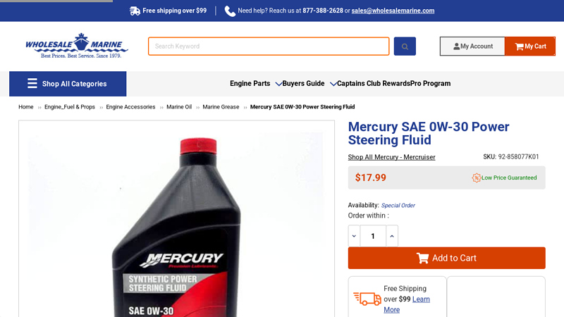 Mercury SAE 0W