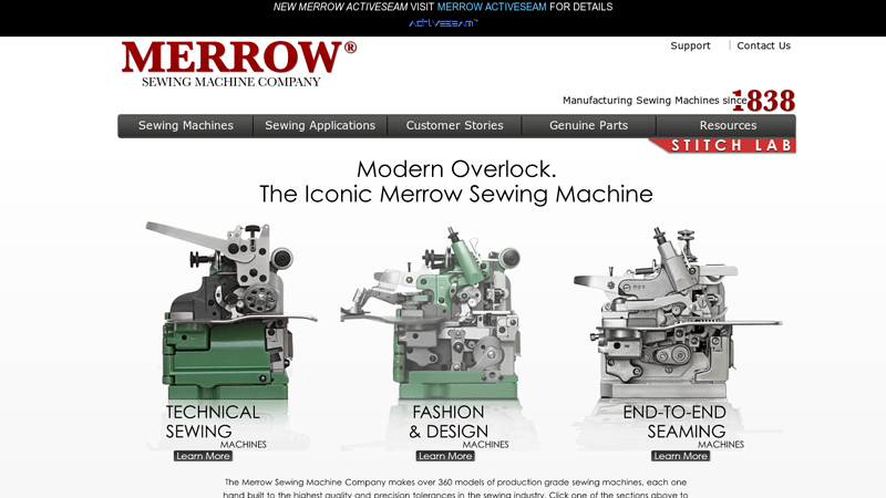 Merrow® Sewing Machine Co. Manufacturer of Industrial Sergers ...