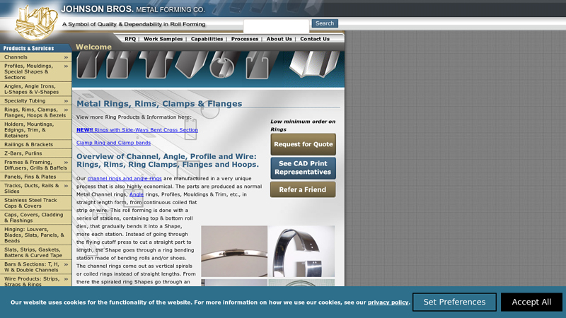 Metal Rings, Rims, Clamps & Flanges