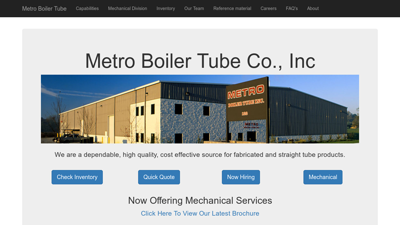 Metro Boiler Tube