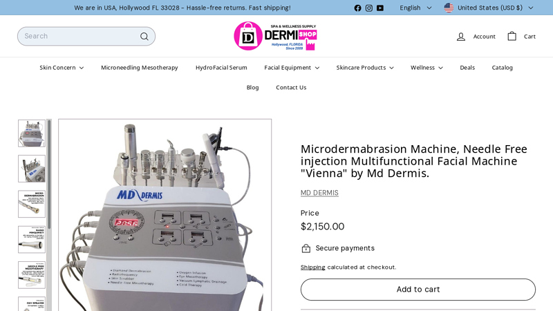 Microdermabrasion Machine, Needle Free injection Multifunctional ...