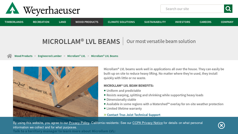 Microllam® LVL Beams