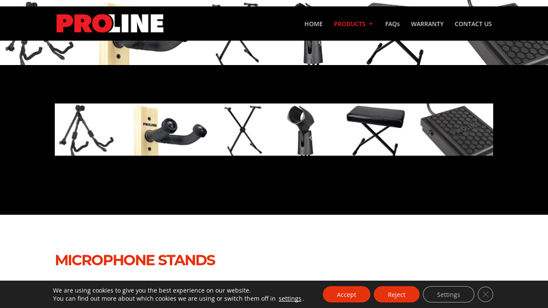 Microphone Stands by Proline