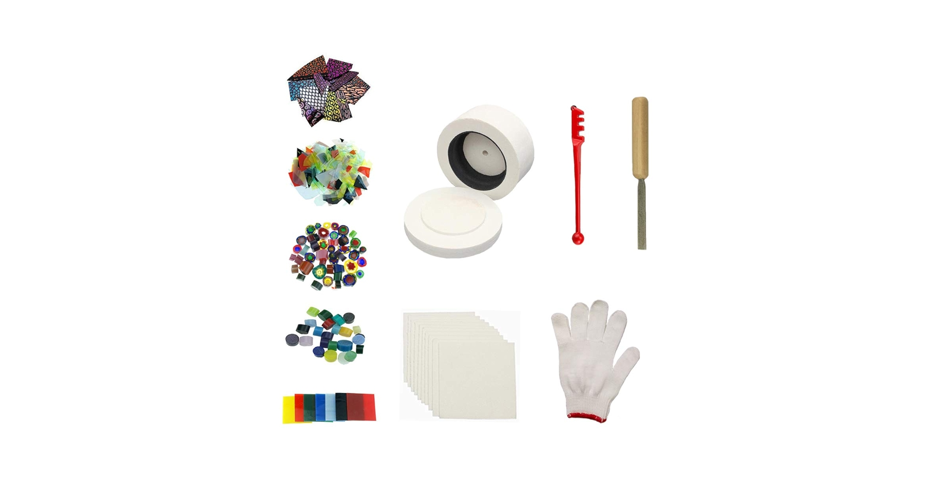 Microwave Kiln Kit, 10pcs, DIY Glass Fusing Tools Accessories...