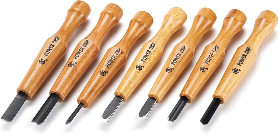 Mikisyo Power Grip Carving Tools 7 Piece Set (Japan Import)