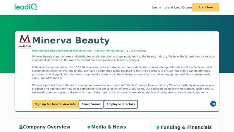 Minerva Beauty Company Overview, Contact Details & Competitors