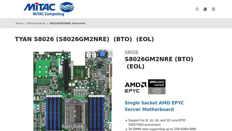 MiTAC S8026 S8026GM2NRE Overview