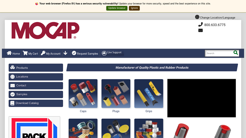 MOCAP, Manufacturer of Quality Plastic Caps, Rubber Plugs, Grips ...