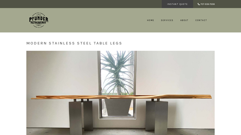 Modern Stainless Steel Table Legs