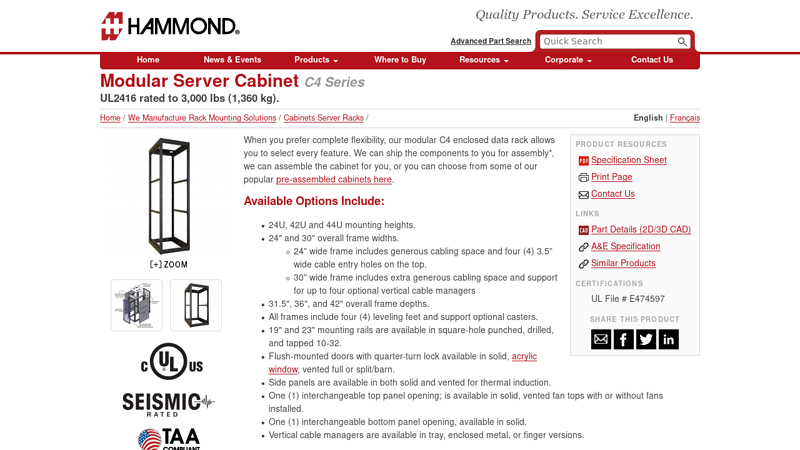 Modular Server Cabinet (C4 Series)