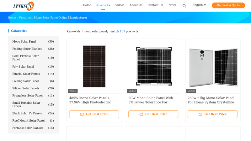 mono solar panel online manufacture