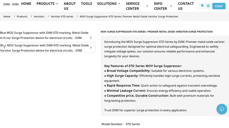 MOV Surge Suppressor 07D Series: Top Varistor Protection