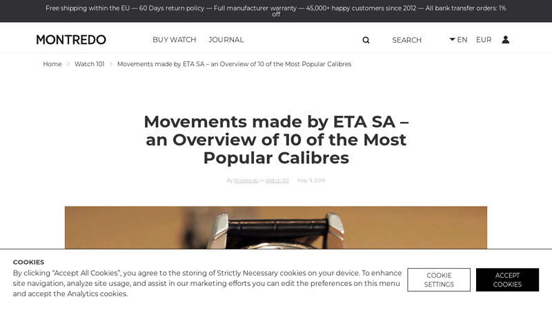 Movements made by ETA SA