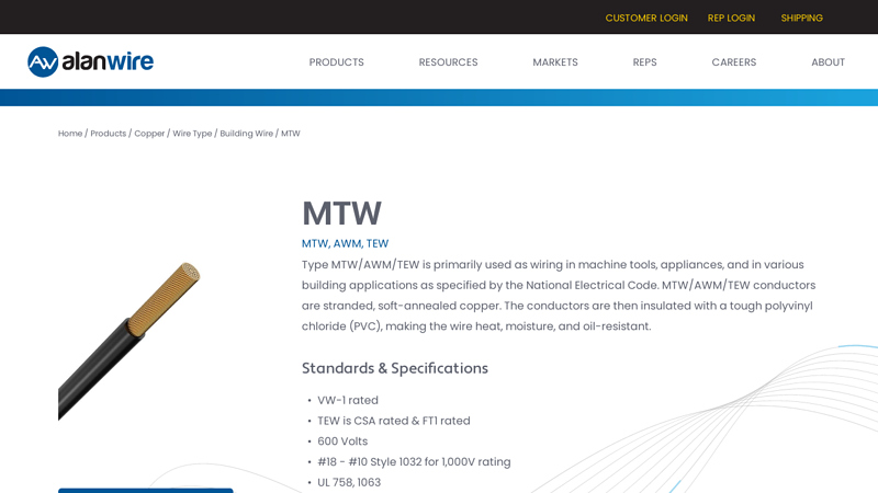 MTW, AWM, TEW — Products