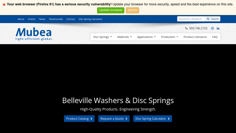 Mubea Disc Springs