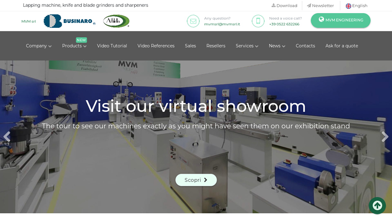 MVM srl, manufacturer of Lapping machine, knife and blade grinders ...