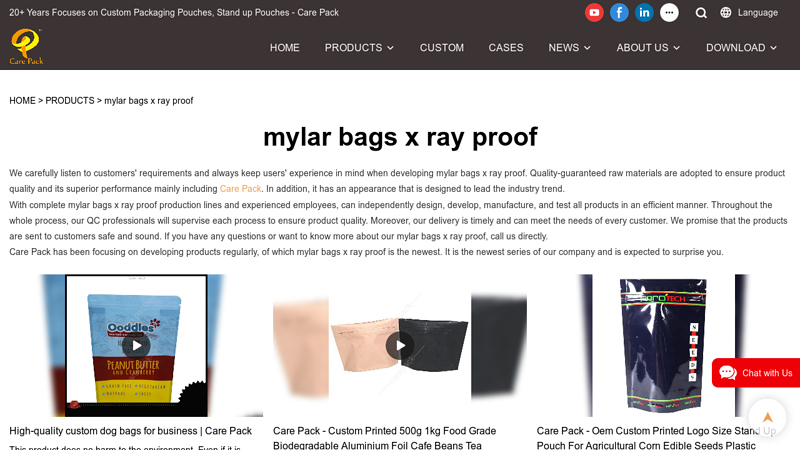 mylar bags x ray proof Manufacturer