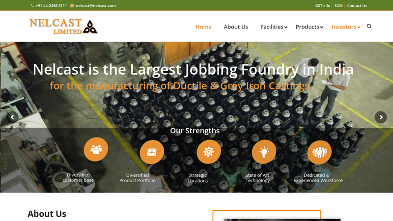 Nelcast Limited SG iron & Grey iron casting company