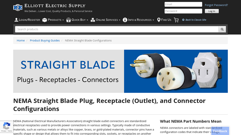 NEMA Straight Blade Plug & Receptacle (Outlet) Configurations ...