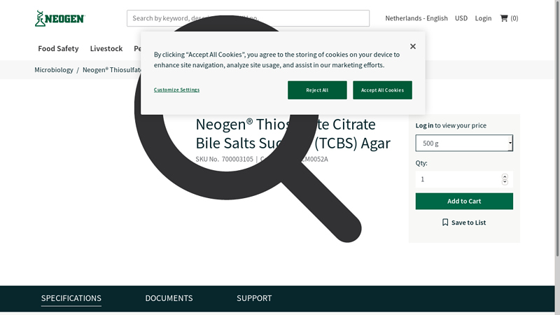 Neogen® Thiosulfate Citrate Bile Salts Sucrose (TCBS) Agar