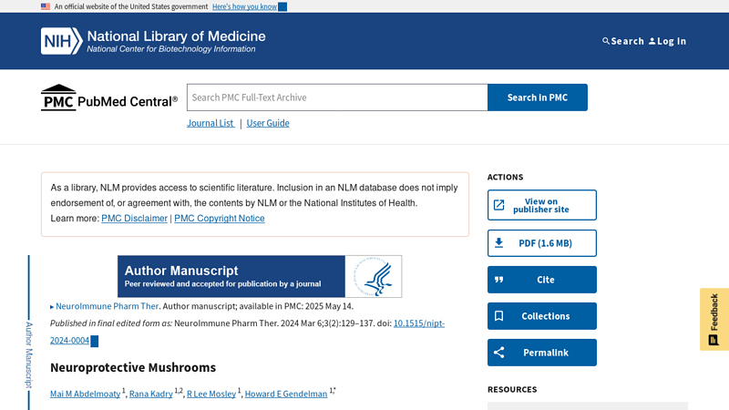 Neuroprotective Mushrooms