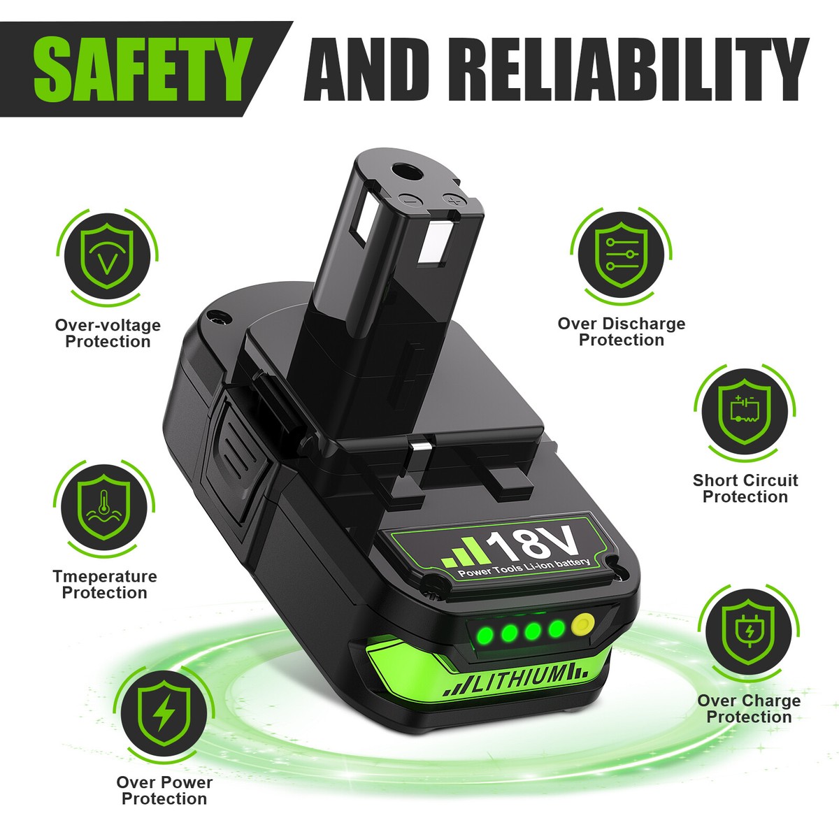 NEW FOR RYOBI P102 18 VOLT P104 LITHIUM ION COMPACT ...