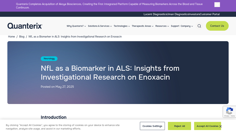NfL as a Biomarker in ALS