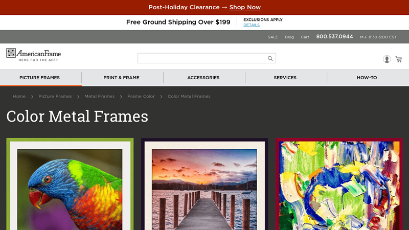 Nielsen Color Custom Metal Picture Frames