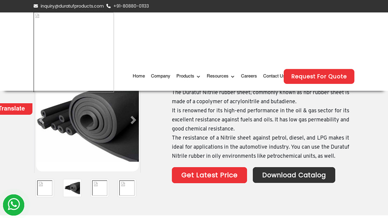 Nitrile (NBR) Rubber Sheets Suppliers