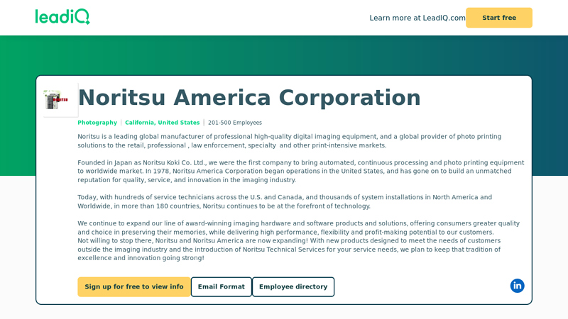 Noritsu America Corporation Company Overview, Contact Details ...