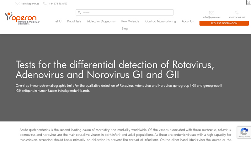 Norovirus adenovirus and rotavirus rapid test detection