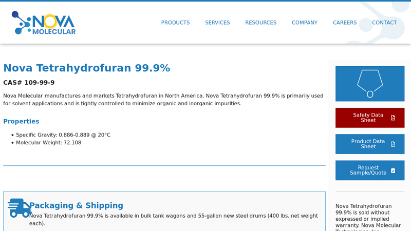 Nova Tetrahydrofuran 99.9%