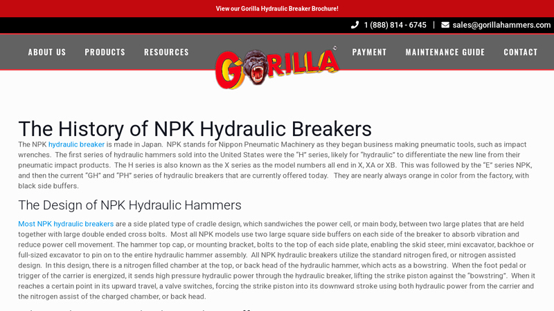 NPK Hydraulic Breakers
