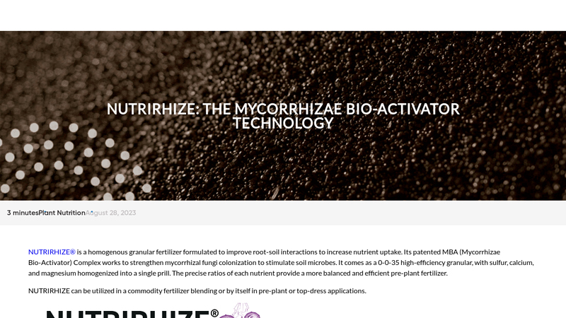NUTRIRHIZE: The Mycorrhizae Bio