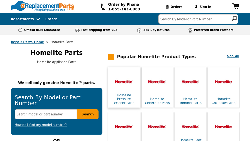 OEM Homelite Parts & Accessories