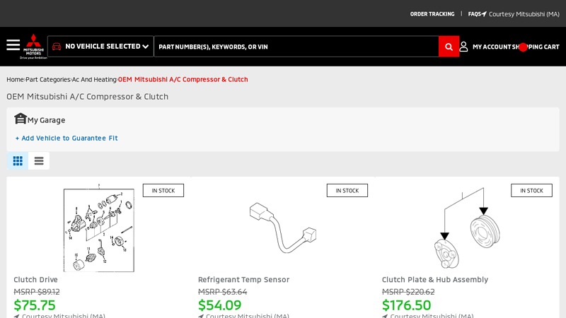 OEM Mitsubishi A/C Compressor & Clutch