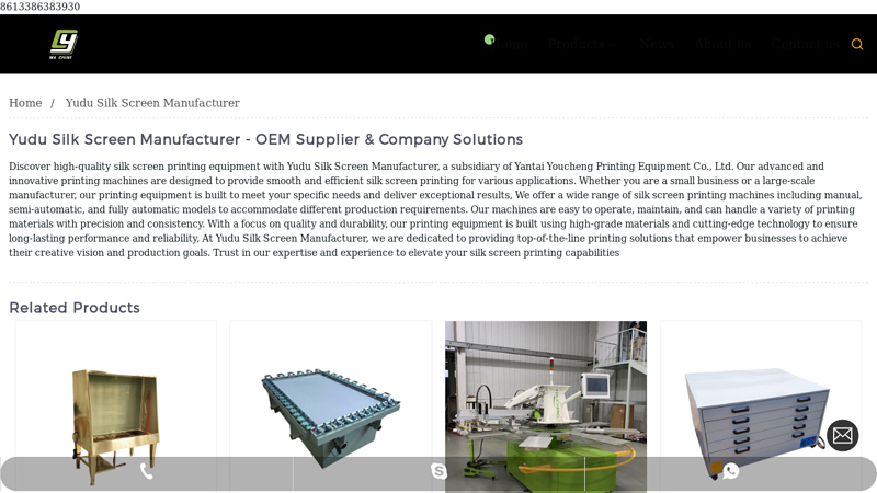 OEM Yudu Silk Screen Manufacturer