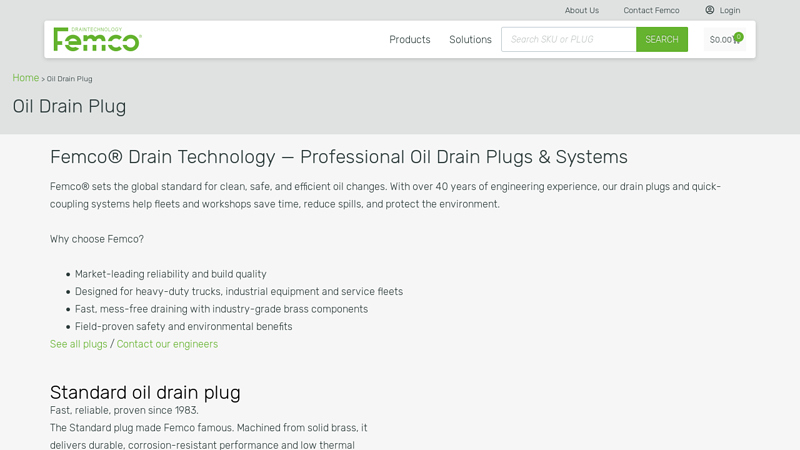Oil drain plug replacement