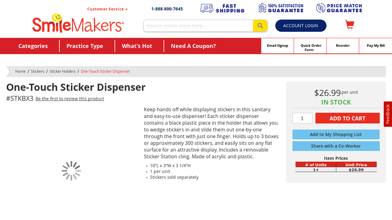 One-Touch Sticker Dispenser Machine for Healthcare